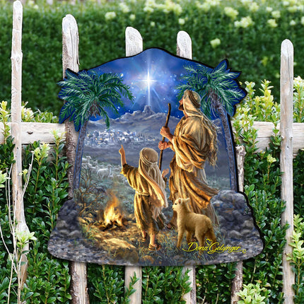 Shepherds Keeping Watch Wall Tree Décor by D. Gelsinger - Designocracy - 8461025M-1838-3