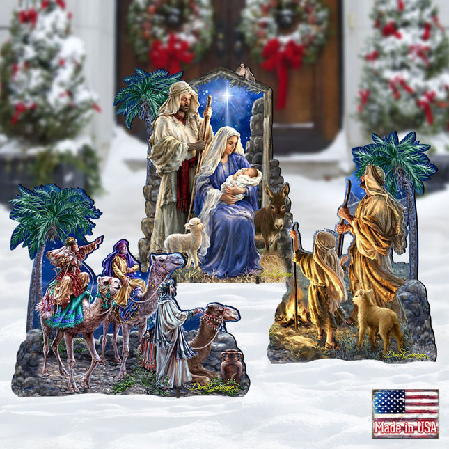 Miracle Outdoor Nativity Set  by D. Gelsinger - Nativity Holiday Décor - 8461041F-S3-1201-0
