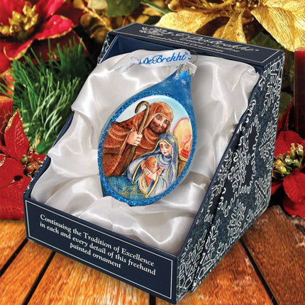 Nativity Drop Glass Ornament by G. DeBrekht - Nativity Holiday Decor - 757-021-3