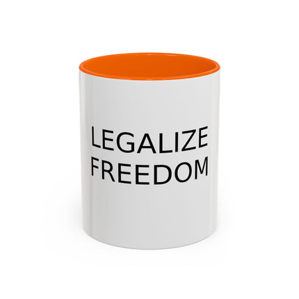 Legalize Freedom Accent Coffee Mug – Colored Handle 11/15oz