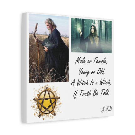Witch Is a Witch Matte Canvas Wall Art – Inspirational Pagan Quote
