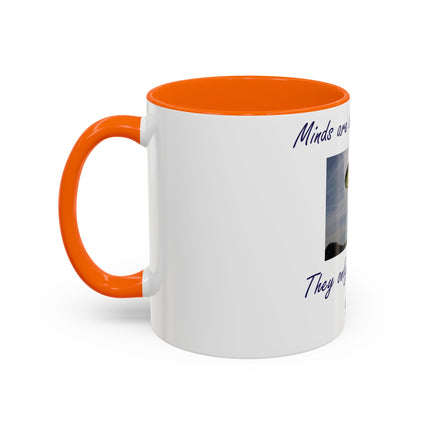 Parachute Quote Accent Mug – 11oz Ceramic Cup for Open Minds