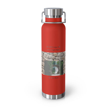 Newton Quote Copper Bottle – 22oz Insulated Flask for Daily Wisdom