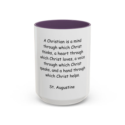 St. Augustine Quote Christian Coffee Mug — Inspirational Faith Message 11/15oz