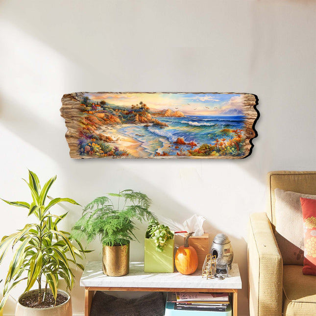 Coastal View Wooden Wall Art by G. DeBrekht Coastal Décor - 8491101W-0