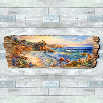Coastal View Wooden Wall Art by G. DeBrekht Coastal Décor - 8491101W-1