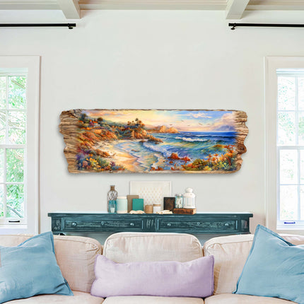 Coastal View Wooden Wall Art by G. DeBrekht Coastal Décor - 8491101W-3