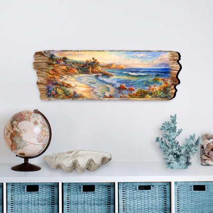 Coastal View Wooden Wall Art by G. DeBrekht Coastal Décor - 8491101W-4