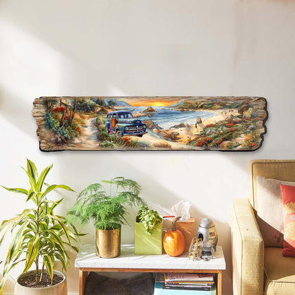 Coastal Sunrise Wooden Wall Art by G. DeBrekht Coastal Décor - 8491111W-1