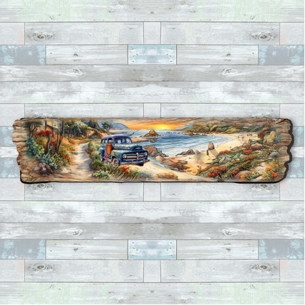 Coastal Sunrise Wooden Wall Art by G. DeBrekht Coastal Décor - 8491111W-2