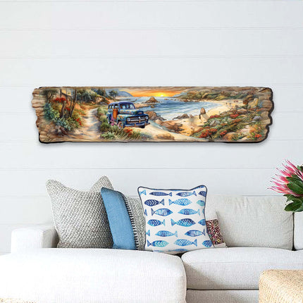 Coastal Sunrise Wooden Wall Art by G. DeBrekht Coastal Décor - 8491111W-3