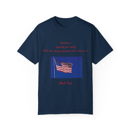 Mark Twain Quote Tee – Patriotic Unisex Flag Shirt in Soft Cotton