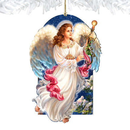 Angel of the Light Wooden Ornaments by Gelsinger - Nativity Holiday Decor - 8161036-1322-4