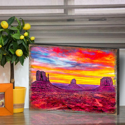 Canyons Landscape Art Wooden Wall Art by Nature Wonders - Nature Wildlife Decor  - 95236B-3