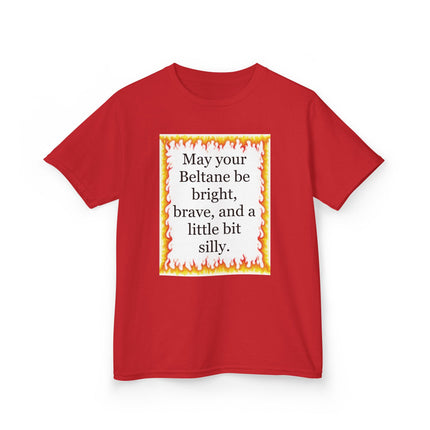 Beltane Kids T‑Shirt — "May your Beltane be bright, brave, and a little bit silly"