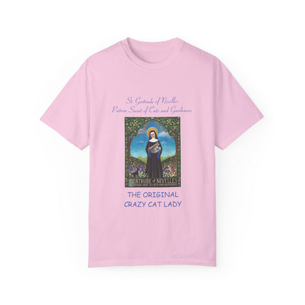 Saint Gertrude Cat Lady Tee – Unisex, Whimsical Design