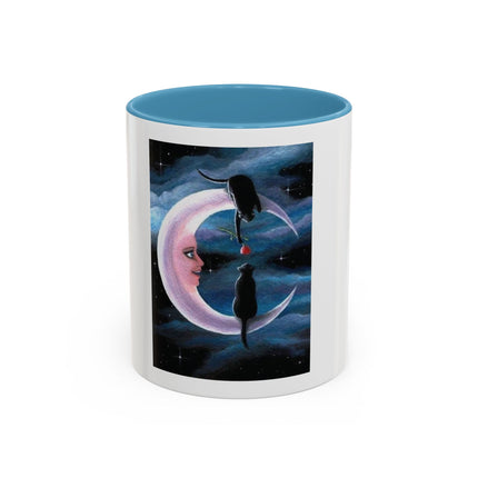 Moonlit Cat Coffee Mug — Whimsical Night Sky Art for Cat Lovers (11/15oz)