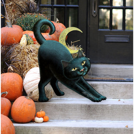 Spooky Halloween Cat Door Decor by Laura Seeley - Thanksgiving Halloween Decor - 8512054H-1