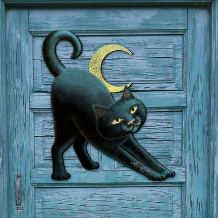Spooky Halloween Cat Door Decor by Laura Seeley - Thanksgiving Halloween Decor - 8512054H-2