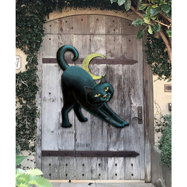 Spooky Halloween Cat Door Decor by Laura Seeley - Thanksgiving Halloween Decor - 8512054H-0