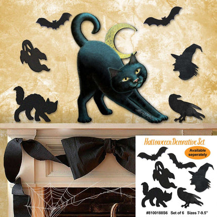 Spooky Halloween Cat Door Decor by Laura Seeley - Thanksgiving Halloween Decor - 8512054H-3