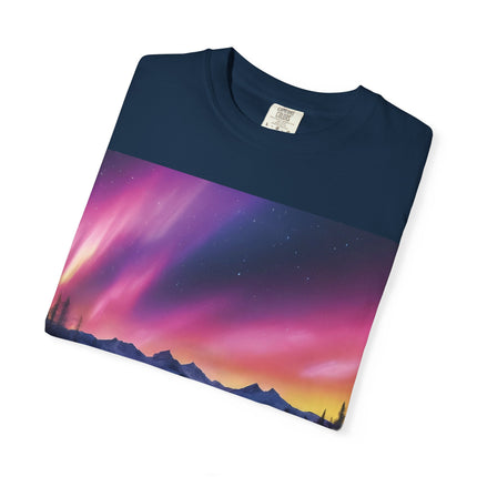 Aurora Lake T-Shirt — Northern Lights Landscape Tee