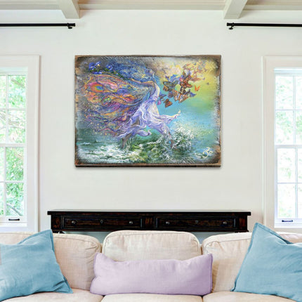 Joie De Vivre Fantasy Wooden Wall Art by Josephine Wall - Fantasy Décor - 852118-JW-0