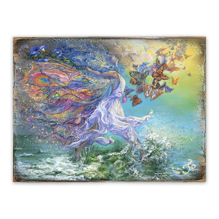Joie De Vivre Fantasy Wooden Wall Art by Josephine Wall - Fantasy Décor - 852118-JW-1