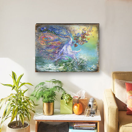 Joie De Vivre Fantasy Wooden Wall Art by Josephine Wall - Fantasy Décor - 852118-JW-3