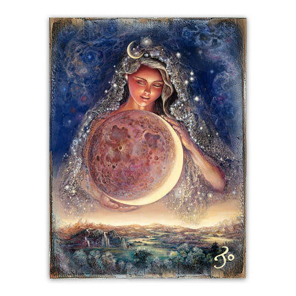 Moon Goddess Fantasy Wooden Wall Art by Josephine Wall - Fantasy Décor - 852119-JW-1
