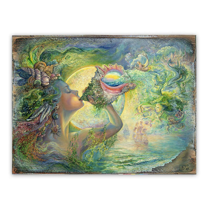 Call of the Sea Fantasy Wooden Wall Art by Josephine Wall - Fantasy Décor - 852129-JW-1