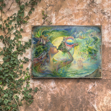 Call of the Sea Fantasy Wooden Wall Art by Josephine Wall - Fantasy Décor - 852129-JW-2