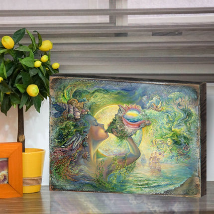 Call of the Sea Fantasy Wooden Wall Art by Josephine Wall - Fantasy Décor - 852129-JW-4