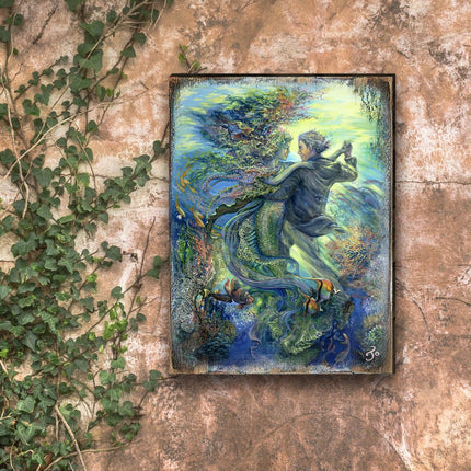 For the Love of a Mermaid Fantasy Wooden Wall Art by Josephine Wall - Fantasy Décor - 852133-JW-2