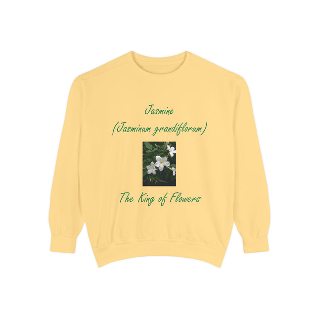 Jasmine Flower Sweatshirt - Unisex Garment-Dyed