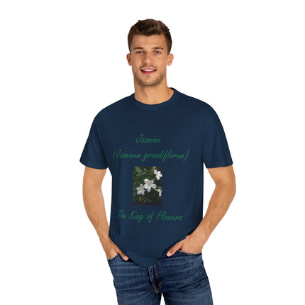 Jasmine Flower Tee – King of Flowers, Unisex Garment-Dyed