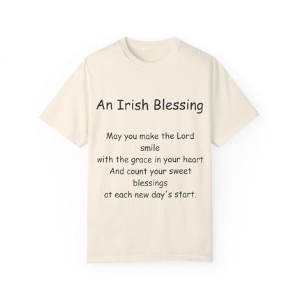 Irish Blessing Tee | Graceful Quote on Soft Garment-Dyed Cotton
