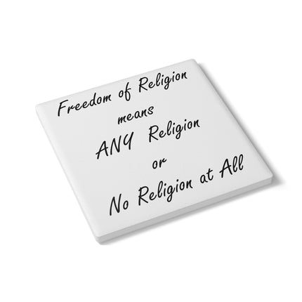 Freedom of Religion Ceramic Coaster – Thoughtful Home Decor Gift