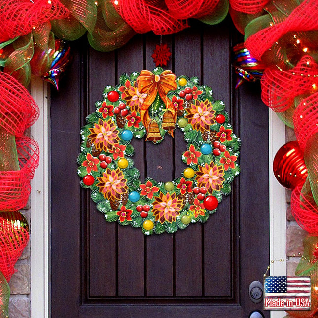 Christmas Holiday Door Wreath by G. DeBrekht - Christmas Decor - 8185307H-0