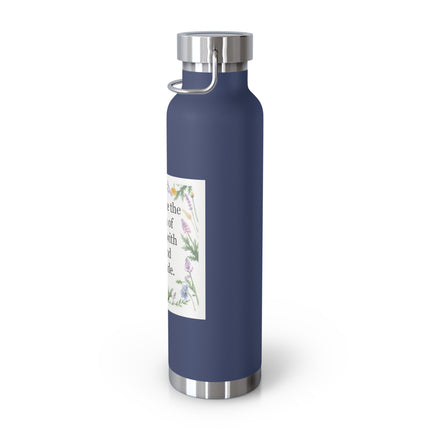 22oz Insulated Bottle — “Celebrate the Return of Spring with Joy and Gratitude” Floral Design