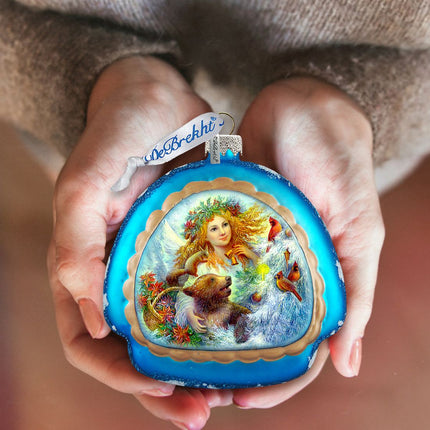 Cherished Winter Glass Ornament by G. DeBrekht - Christmas Decor - 756-012-2