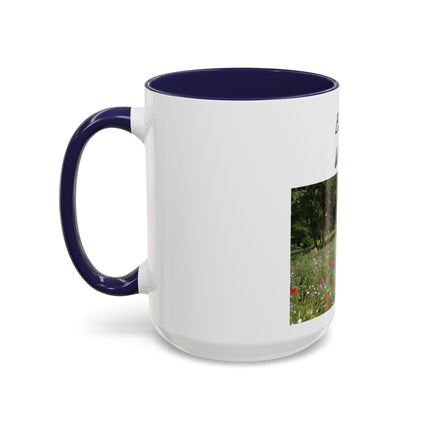 Bloom Wildly Floral Accent Coffee Mug — Inspirational Garden Photo 11/15oz