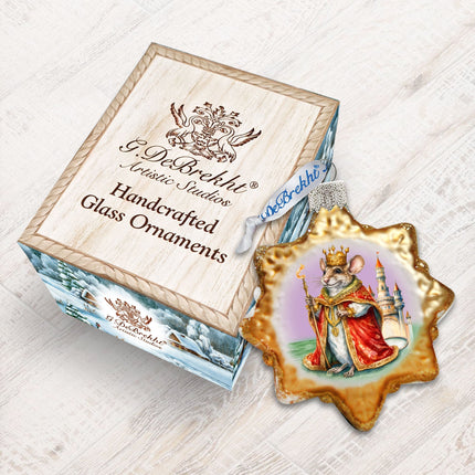 Mouse King Mercury Glass Ornaments by G. Debrekht - Christmas Decor - 776025-3
