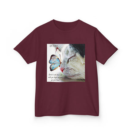 Butterfly Cat Kids Tee – Cute Graphic Shirt for Nature & Joy