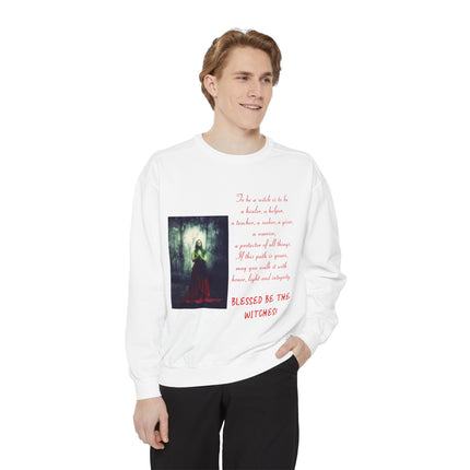 Blessed Be The Witches Sweatshirt - Unisex Garment-Dyed Style