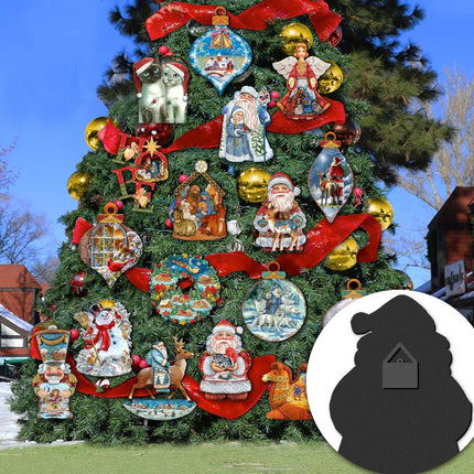 Winter Arrival Snowman Christmas Outdoor Decor Large Ornament by G. DeBrekht - Christmas Santa Snowman Decor - 8121127M-DG-3