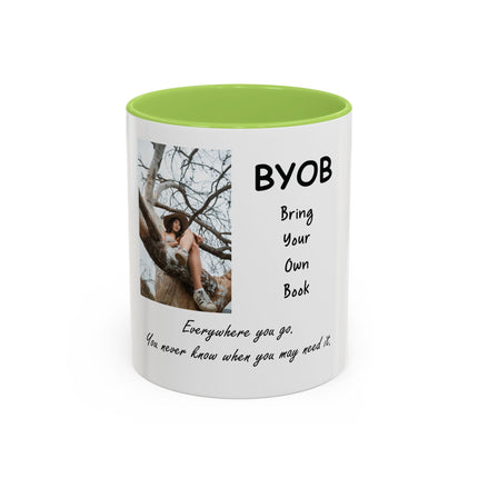 BYOB "Bring Your Own Book" Coffee Mug — Reading Lover Gift (11/15oz)