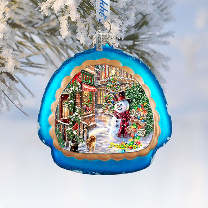 Christmas Lane Snowflake Glass Ornament by D. Gelsinger - Christmas Decor - 756-101-DG-2