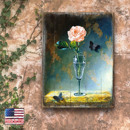Ameya Rose Art Wooden Wall Art by Nature Wonders - Love Family Kids Decor - 95350B-1