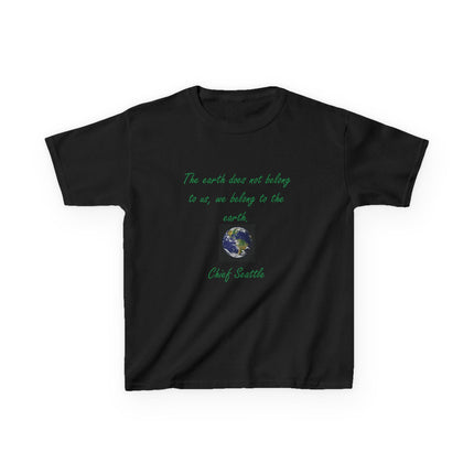 Kids Tee – “We Belong to the Earth” Quote – Eco-Friendly